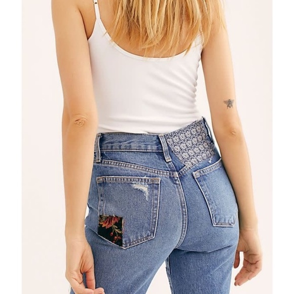 🆕Free People Patchwork Jeans - Picture 2 of 16